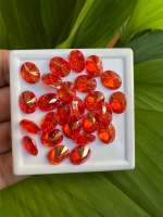 Cz orange oval 7x5 mm AAA Grade gemstones 10 pieces