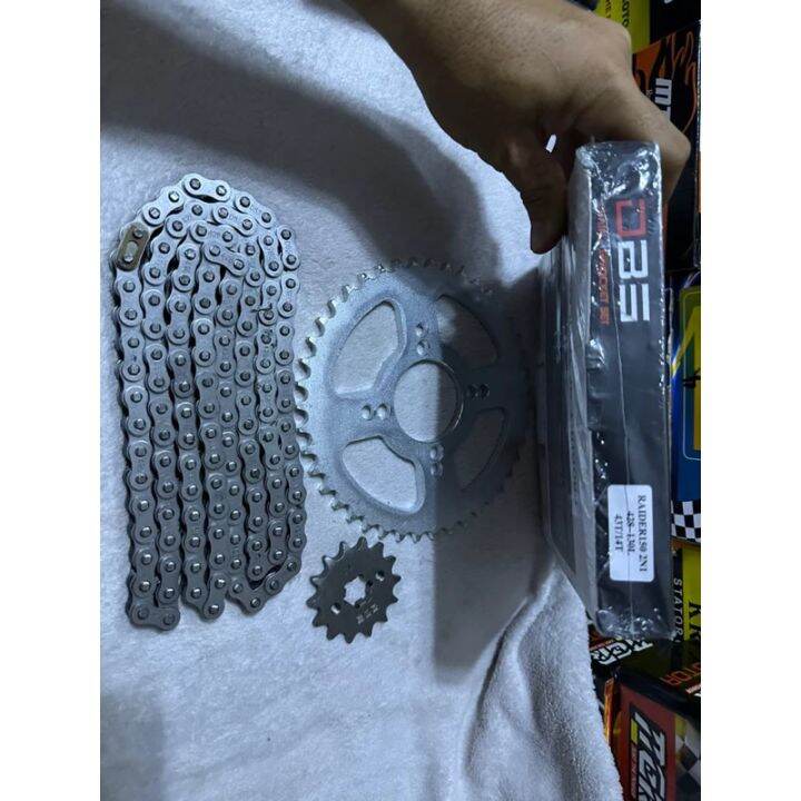 CHAIN SPROCKET UNIVERSAL SET FOR SUZUKI RAIDER 150 CARB TYPE/NEW REBORN 14/43/130L Lazada PH