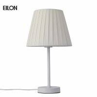 EILON โคมไฟตั้งโต๊ะ ขั้ว E27 6W ขนาด 25x25x43cm รุ่น fluffy fan-2502 สีขาว