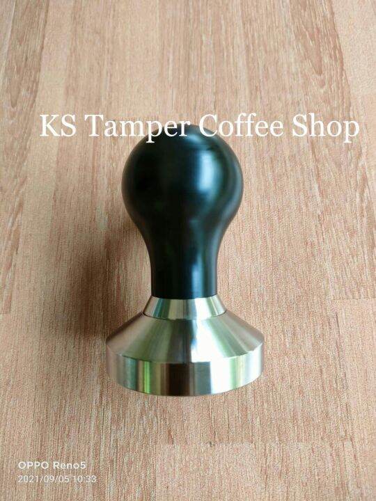 ด้ามกดกาแฟ-tamper-coffee-by-ksขนาดเส้นผ่านศูนย์กลาง51-53-54-57-58-58-5มม-ผลิตจากวัสดุสแตนเลสแท้304