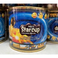 Star Cup สตาร์คัพ มาโอจิสตาร์คัพช็อคโกแลตวิท บิสกิต บิคคัพ✨กระปุกใหญ่ 100 ถ้วย