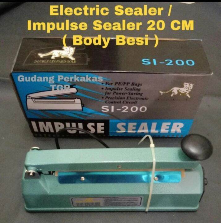 Elektrik Sealer 20 CM Electeic Impulse Sealer Pres Plastik Body Besi