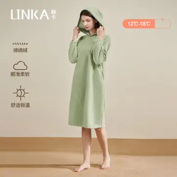 Váy ngủ nữ mùa thu và cotton dài tay có thể mặc đồ ngủ dễ thương của sinh  viên Hàn Quốc mùa hè cho bà bầu dài  Lumtics  Lumtics 