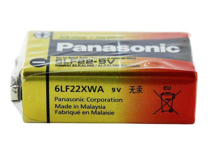 ส่งด่วน-ของแท้-ถ่าน-9-v-panasonic-รุ่น-industrial-6lf22xwa-6lf22-9v-alkaline-battery-ถ่านคุณภาพสูง-มาตราฐานอุตสาหกรรม-จำนวน-1-ก้อน