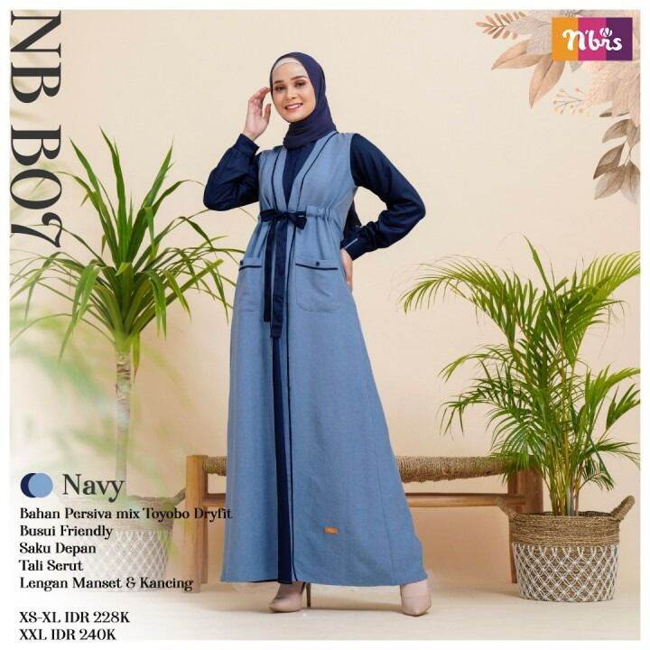 Gamis Nibras Terbaru Original Nb Ada Pilihan Warna Green Brown Navy Lazada Indonesia