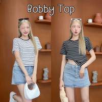 88story.th - Bobby top พร้อมส่ง เสื้อคอกลม ผ้าร่องลายทางริ้วขาวดำ งานสวยมาก ผ้าไม่ต้องรีดเลย