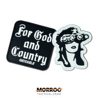 พร้อมส่ง Patch PVC : Nods Girl / For God &amp; Country ( เปล่งเเสงในที่มืด )