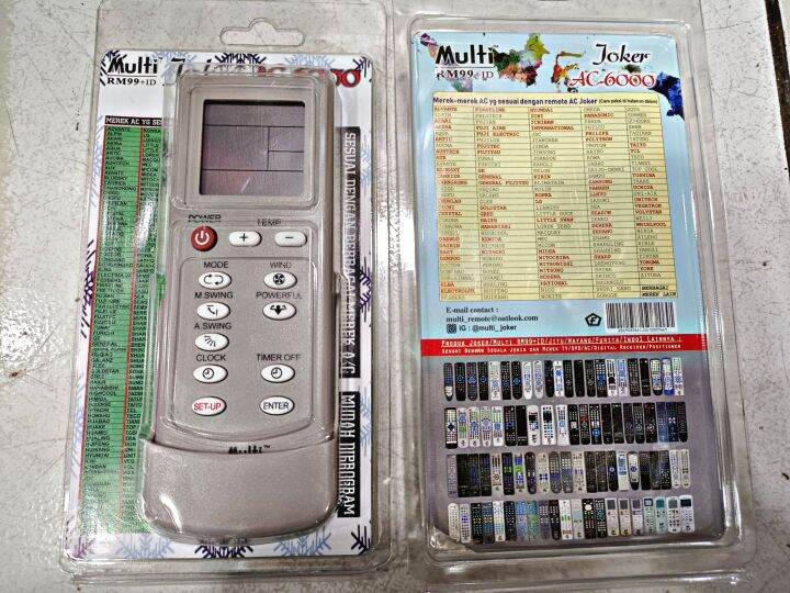 Remote Ac Multi JOKER AC 6000 / Remot AC Universal / Remot AC