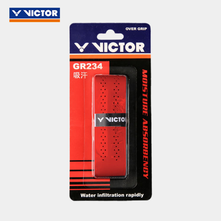victor-victor-ไม้แบดมินตันยางมือโช้คอัพดูดซับเหงื่อใช้ภายนอกด้ามจับกาวกระดูกงูยางมือ-gr234