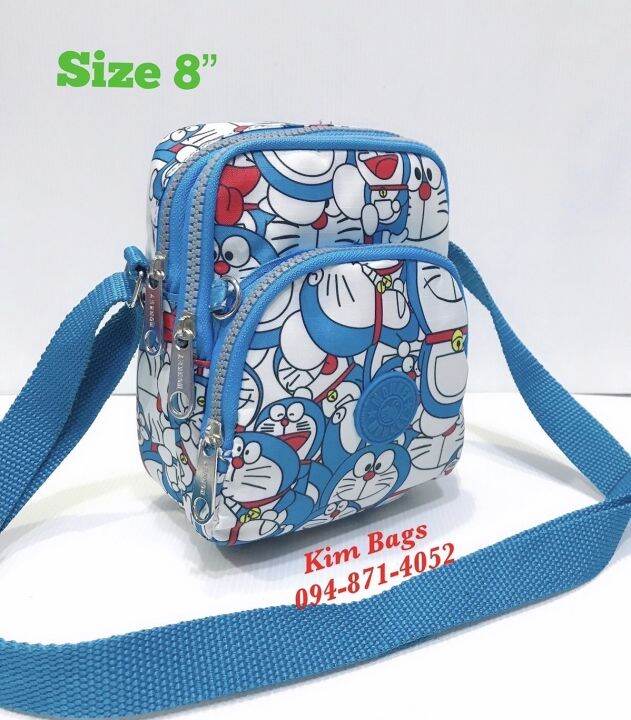 สีพื้น-kitty-doraemon-กระเป๋าสะพายข้างขนาด-8-นิ้ว