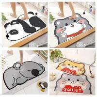 พรมเช็ดเท้า ลายการ์ตูนน่ารัก ใช้ตกแต่งบ้าน ด้านหลังมียางกันลื่น