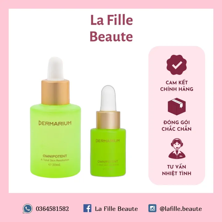 (Bản mới) Tinh chất toàn năng Dermarium Omnipotent Serum chứa ...