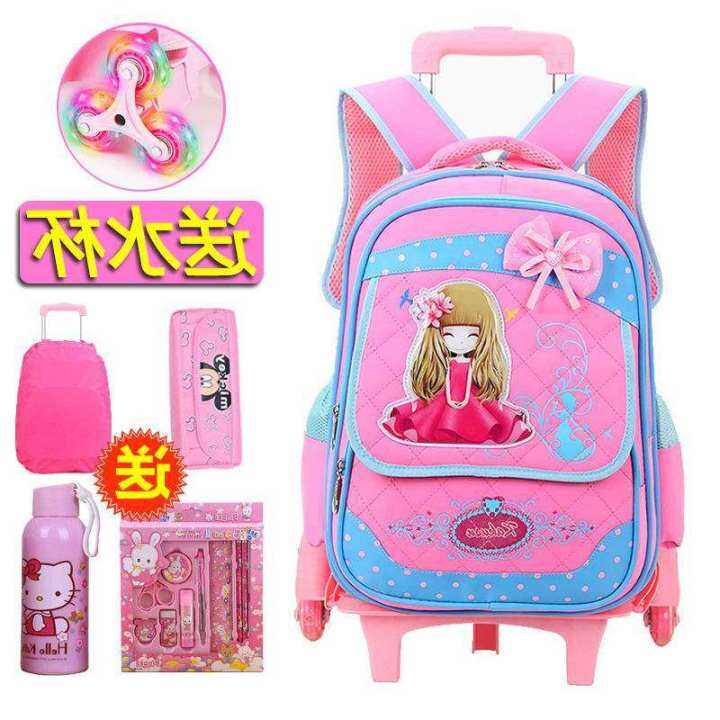 Primary School Student Trolley School Bag Girl 2345 Sixth Grade Korean 