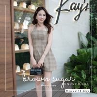 BROWN SUGAR DRESS ?✨ #MNB000130   แบบใหม่ แบบสับ ~~~~ น่ารักมากกก ลูกคุณหนูสุดไรสุด ??✨ ชุดเดรสคล้องลายตาราง ทรงสวยเป้ะ