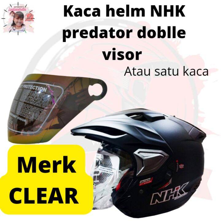 kaca visor helm NHK PREDATOR DOBEL VISOR (2 kaca) kaca NHK Godzilla