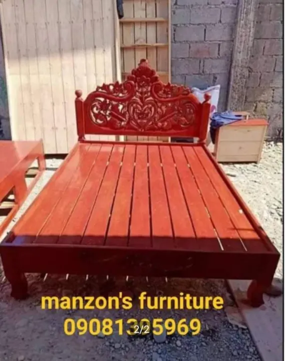 Wooden Gmelina bed frame 60x75 Lazada PH