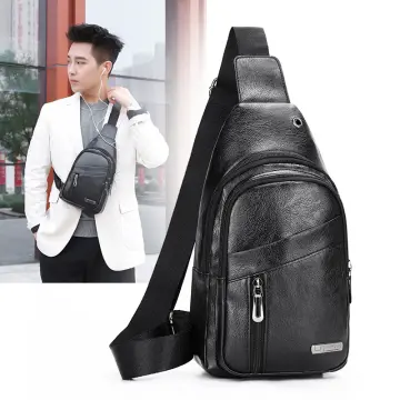 Fashion Simple Men's Small Chest Bag Messenger Bag Men's Korean