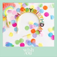 WishYou [พร้อมส่ง] ที่คาดผม วันเกิด ปาร์ตี้งานวันเกิด หรูหรา น่ารัก Colorful Happy Birthday Headband Hairband metalic