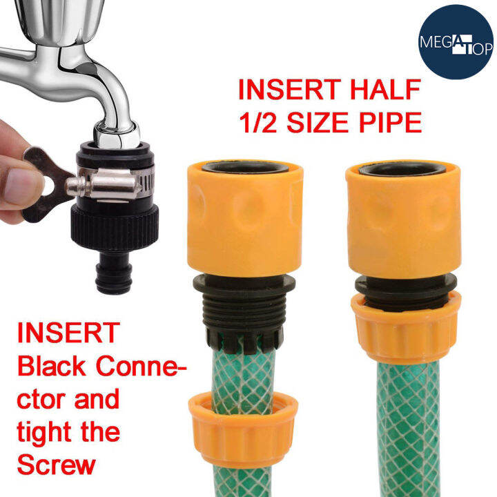 MEGATOP 1/2'' Coupling Hose Connector Gadening Hose Repair Connector