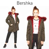 โค้ทกันหนาว เสื้อโค้ท แต่งเฟอร์ แบรนด์ BERSHKA (WY550)