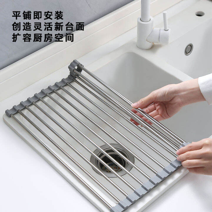 Stainless Steel Kitchen Sink Draining Rack Sink Dish Rack Draining