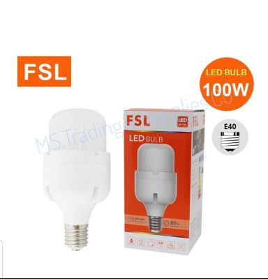 LED Bulb HIGH WATT 100W ขั้ว E40 รุ่น (*) มีพัดลม (*) ระบายอากาศ FSL