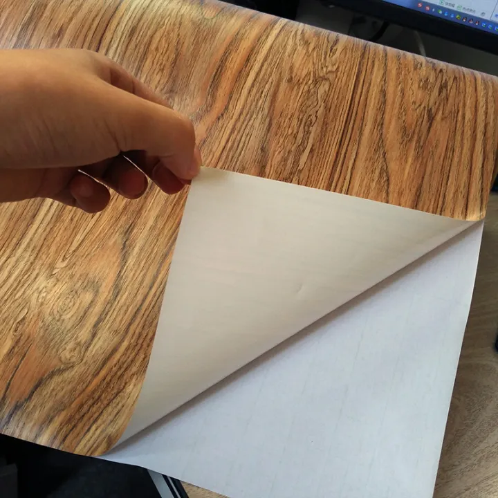 Wood grain sticker/waterproof mildewproof/thickened wardrobe film/desk