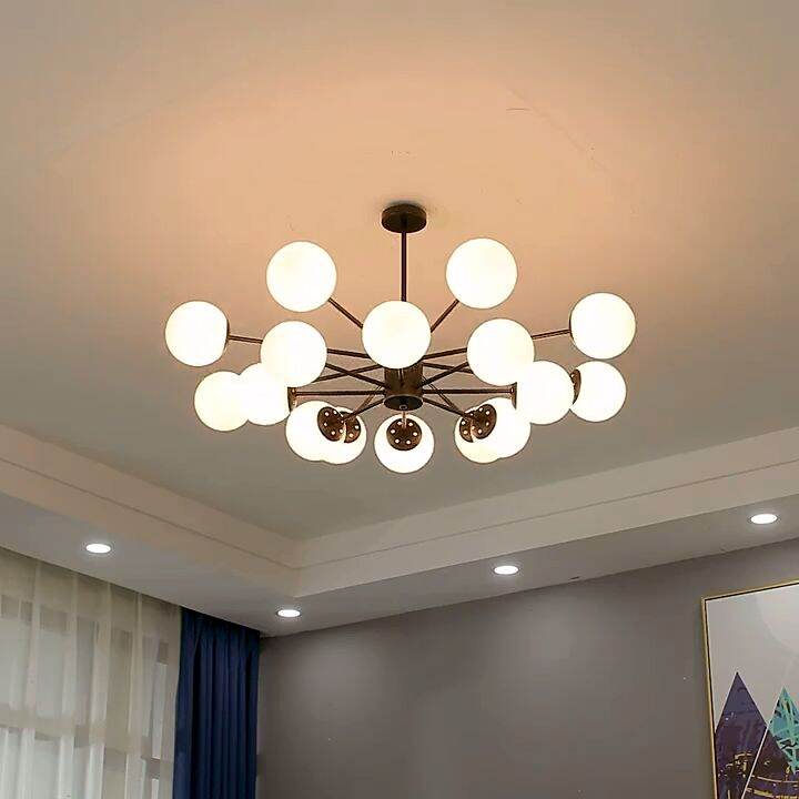 【Legit】LED Nordic Tricolor Chandelier Ceiling Light Pendant Lamps for