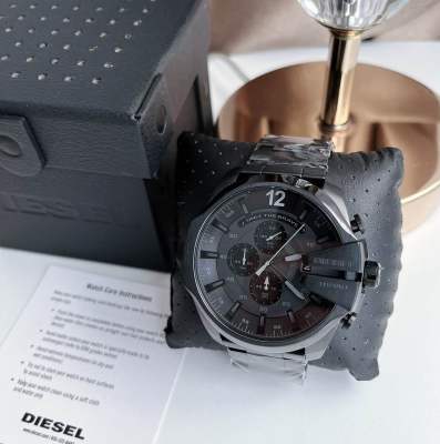 ✨ของแท้100%✨  นาฬิกาข้อมือ Mens Mega Chief Bracelet Watch  DZ4355 สายสแตนเลสสีดำ
