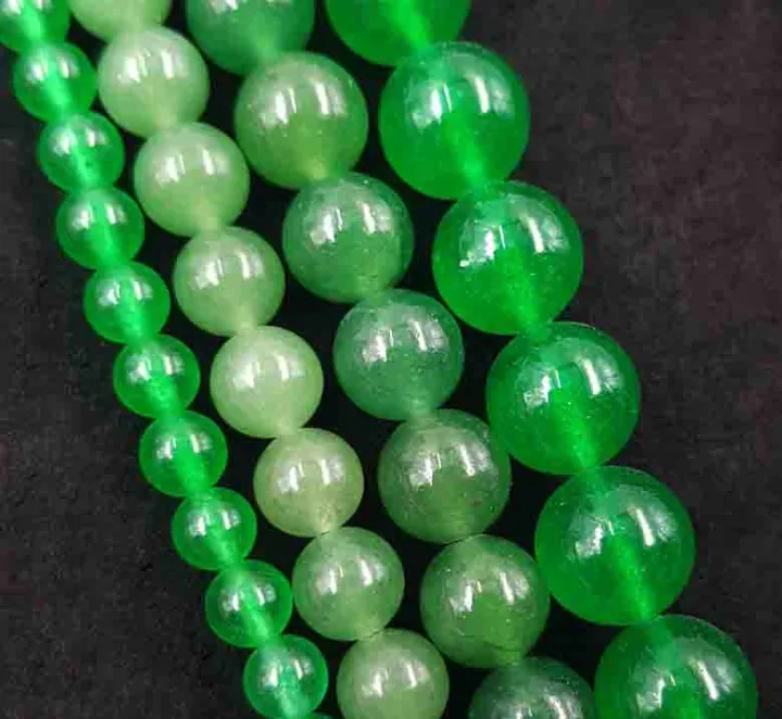 Green Jade Semi precious stone round 6mm/8mm/10mm/12mm loose beads for ...