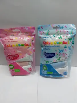 WATSONS Extra Comfort Disposable Underwear for Girls Age 5 - 6 Size 120  (Cotton, Dermatologically Tested) 5s, Cotton & Paper