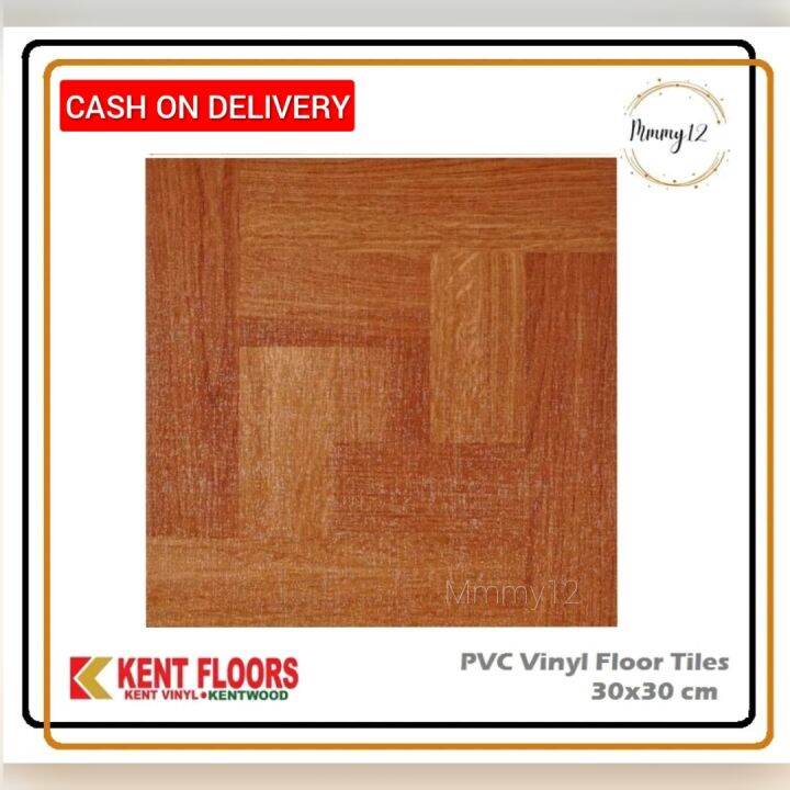 Kent Vinyl Floor Tiles Wood design 30x30 1.3mm Lazada PH