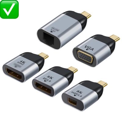 หัวแปลง USB C TO HDMI DP MINI DP VGA อะแดปเตอร์ USB ประเภท C HDMI 4KConverter สำหรับ Samsung Huawei P30