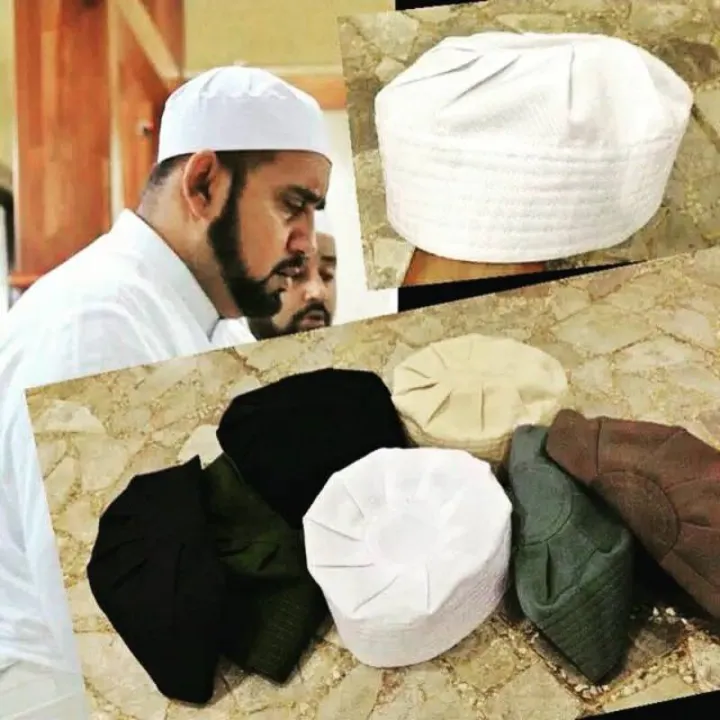 peci kopiah ijazi habib syech oryginal/ peci putih / kopiah hijau