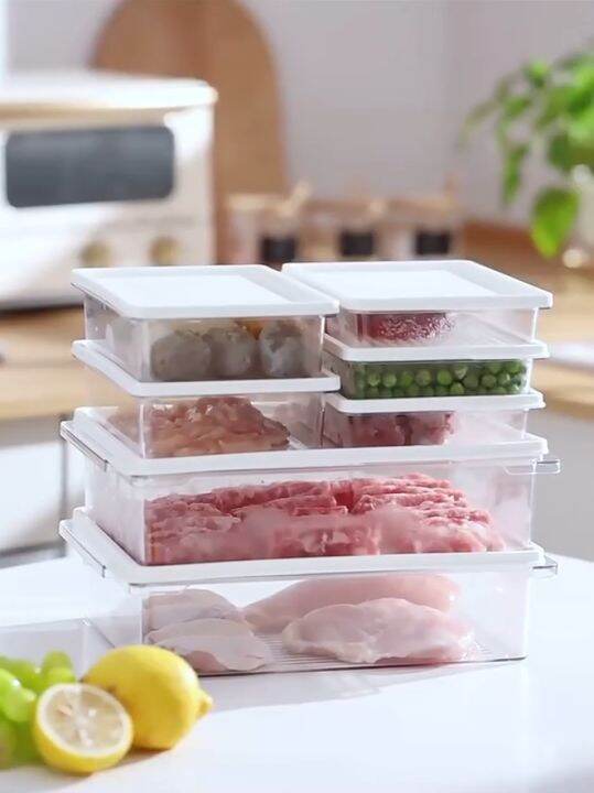 Refrigerator Freezer Storage Box Foodgrade Sealed Box With Lid Home