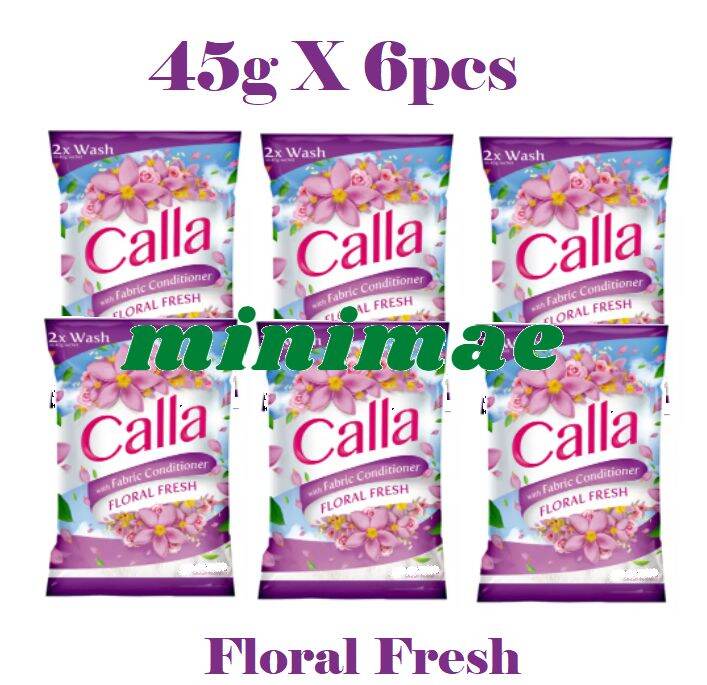 Calla Powder Detergent with Fabric Conditioner 45gX 6pcs Lazada PH