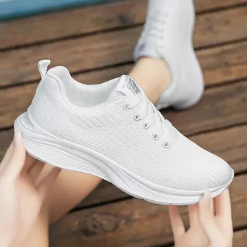 All white sale running shoes womens