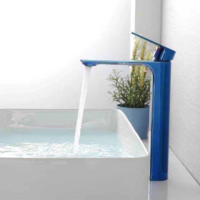 Blue Faucet for Tabletop Sink Countertop Basin Tabletop Bathroom