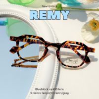 Thetnp.glasses | ? Remy (blueblock uv400) แว่นกรองแสงทรงวินเทจ ทรงเหลี่ยม น้ำหนักเบา