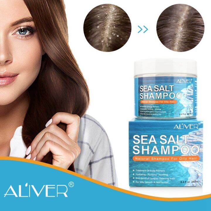 Aliver Sea Salt Shampoo 200g Anti Dandruff Hair Treatment Shampoo For Scalp Itching Psoriasis