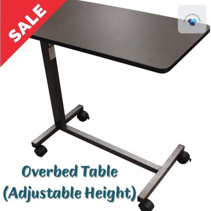 Overbed or Bedside Table Yuwell Brand (Stainless) Adjustable Overbed