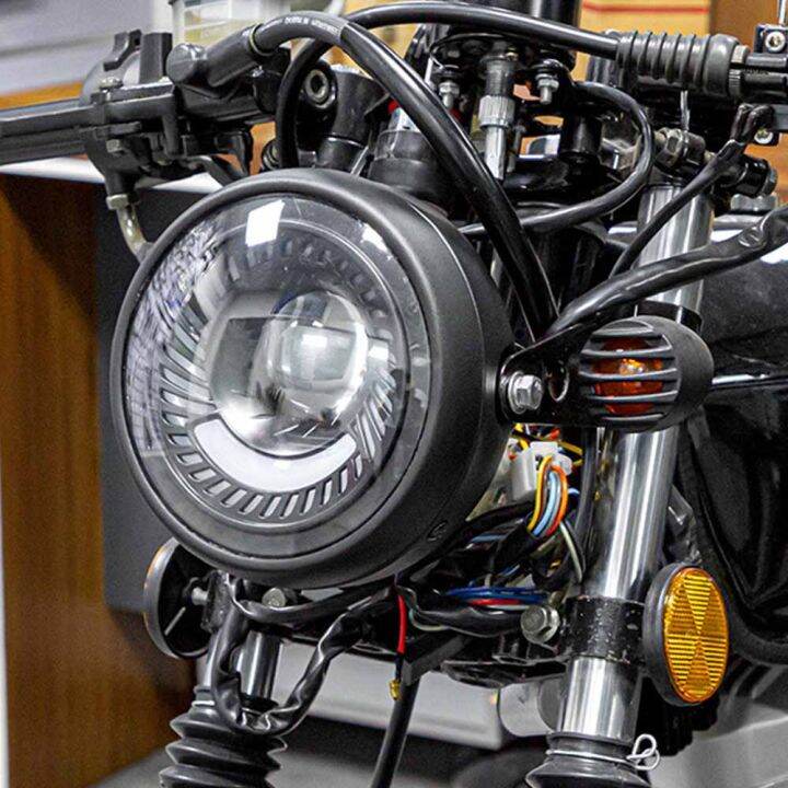 Đèn Pha Bảo Vệ LED Thông Dụng Cổ Điển Xe Máy Cafe Racer 6.5 ''Chùm Sáng ...