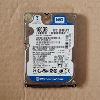 HARDDISK SATA WD 160GB SCORPIO BLUE WD160BEVT-16A23T0 สำหรับ NOTEBOOK