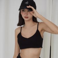 Ahalf - Rib mini bra top บราท้อปสายเดี่ยวผ้าร่องเข้ารูป