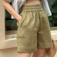 PLOWBRANDS-PS1221 Highwaist​ short​  กางเกงเอวยืด (รวมสี)