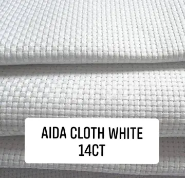 Cross Stitch Fabric 42x50cm 100x100cm 145x100cm Aida 14ct White Cloth Pink  Black flaxen Green Cross Stitch Fabric Canvas DIY Handmade Needlework