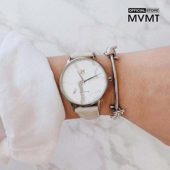 Đồng hồ nữ MVMT mặt tròn dây da 38mm D-MB01-TIMA 0000-35