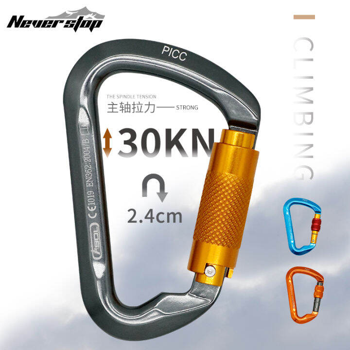 Professional Outdoor Rappelling Buckle DType Main Lock Rock Climbing