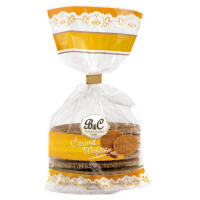 มินิวาฟเฟิลคาราเมล ต้นตำรับนำเข้าจากเนเธอร์แลนด์ B&amp;C Mini Caramel Wafers stroopwafels
by Hamlet 200g.