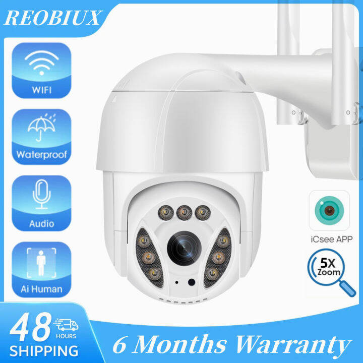 REOBIUX 5MP CCTV WiFi IP Camera Outdoor Security PTZ Camera 5X Digital ...